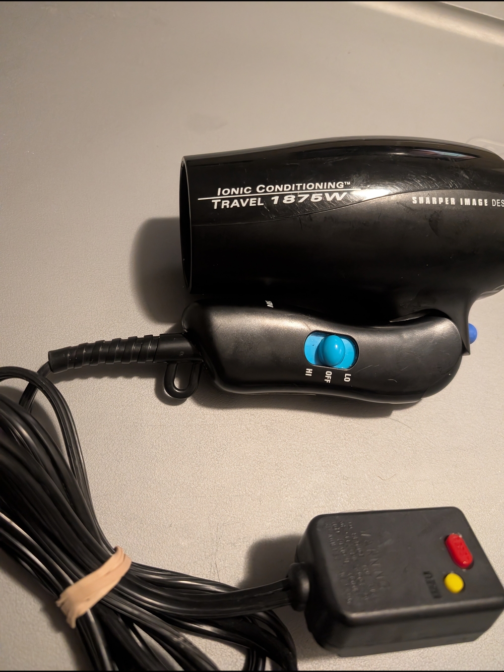 Travel Ionic Conditioning 1875W Black Hair Dryer Sharper image